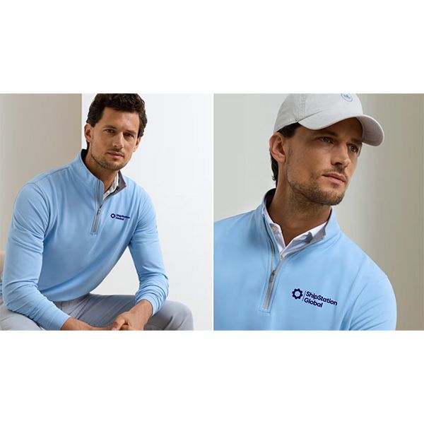 SSG Peter Millar Men's Perth Performance Quarter-Zip - Cottage Blue