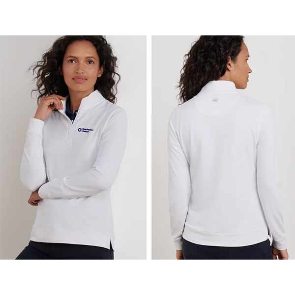 SSG Peter Millar Women's Perth Performance Quarter-Zip - White